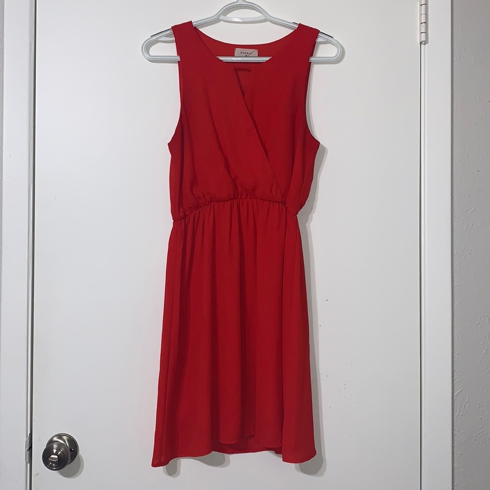 Red a-line dress